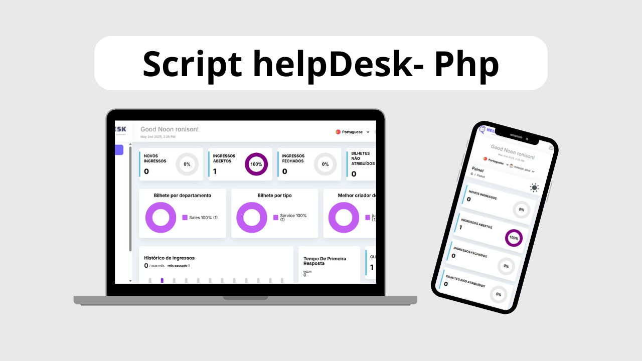 HelpDesk – Sistema em PHP Suporte Online e Gestão de Tickets